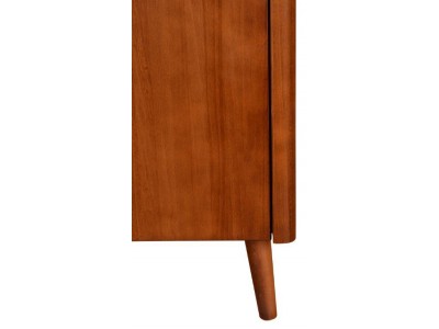 Balcão de madeira estilo retrô acabamento amendoado | Coleção Scandian